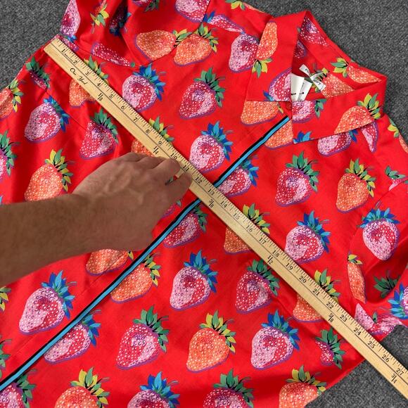 Foxcroft Charlie Plus Strawberry Delight Long Sleeve Shirt NWT Size 16W - Picture 5 of 8